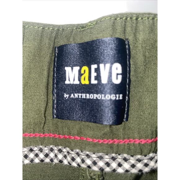 Maeve By Anthropologie Shorts Womens 31 The Colette Army Green - Picture 6 of 9
